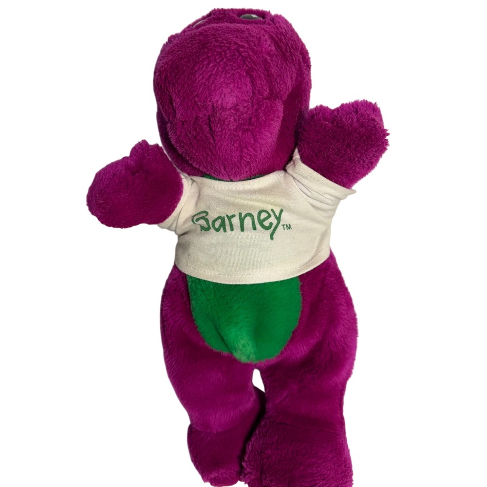 Vintage 1992 Barney the Dinosaur Plush 12 Inch Golden Bear Co Purple T-Rex Toy